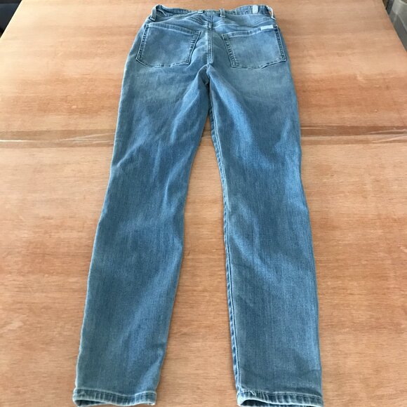 7 for all Mankind Portia Slim Jeans Women 27 Blue High Rise Button Fly Stretch - Picture 2 of 15